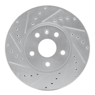 R1 10-25 Buick ALLURE Front Left Drilled & Slotted Silver Brake Rotor