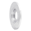 R1 74-87 Dodge COLT Front Right Drilled & Slotted Silver Brake Rotor