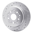 R1 92-00 Lexus SC300 Rear Drilled & Slotted Silver Brake Rotor Set
