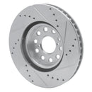R1 93-98 Toyota Supra Front Left Drilled & Slotted Silver Brake Rotor