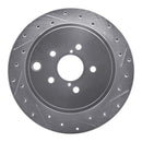 R1 10-25 ScIon FR-S Rear Drilled & Slotted Silver Brake Rotor Set w/Optimum OE Pads and Hardware
