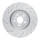 R1 17-26 Toyota GR Supra Rear Drill & Slot Silver Rotors