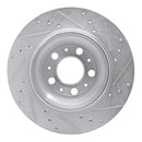 R1 03-14 Volvo XC90 Rear Drilled & Slotted Silver Brake Rotor Set