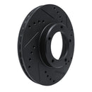 R1 84-95 Toyota Pickup Front Right Drilled & Slotted Black Brake Rotor