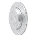 R1 04-10 BMW 525i (Mexico) Rear Left Drilled & Slotted Silver Brake Rotor