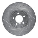 R1 12-21 BMW 120i Front Drilled & Slotted Silver Brake Rotor Set