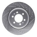 DFC 07-21 Ford F-150 4WD Front Left Drilled & Slotted Silver Brake Rotor