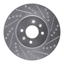 R1 12-23 Hyundai ACCENT Front Right Drilled & Slotted Silver Brake Rotor