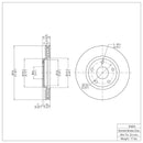DFC 04-12 Chevrolet Malibu Front GeoSPEC Coated Rotor