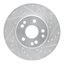 R1 90-95 Mercedes-Benz 400E Front Right Drilled & Slotted Silver Brake Rotor