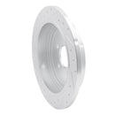 R1 03-11 Lincoln Town Car Rear Right Drilled & Slotted Silver Brake Rotor