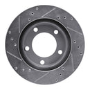 R1 76-93 Ford F-150 4WD Front Right Drilled & Slotted Silver Brake Rotor
