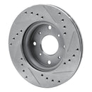 R1 86-87 Acura Legend Front Left Drilled & Slotted Silver Brake Rotor