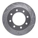 R1 99-20 Chevrolet Avalanche 2500 Rear Drilled & Slotted Silver Brake Rotor Set