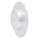 R1 83-89 Mercedes-Benz 190D Front Left Drilled & Slotted Silver Brake Rotor
