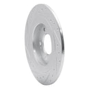 R1 17-23 Hyundai Kona EV Rear Right Drilled & Slotted Silver Brake Rotor