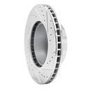 R1 82-89 BMW 535I Front Left Drilled & Slotted Silver Brake Rotor