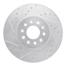 R1 16-21 Buick Regal Sportback Front Left Drilled & Slotted Silver Brake Rotor