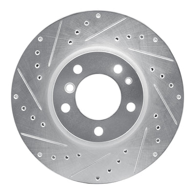 R1 93-97 BMW 850CI Front Left Drilled & Slotted Silver Brake Rotor