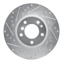 R1 93-97 BMW 850CI Front Left Drilled & Slotted Silver Brake Rotor