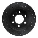 R1 07-18 Dodge Sprinter 2500 Front & Rear Drilled & Slotted Black Brake Rotor Set