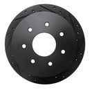 R1 97-04 Ford F-150 4WD Rear Right Drilled & Slotted Black Brake Rotor
