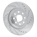 R1 00-05 Toyota MR2 Spyder Rear Left Drilled & Slotted Silver Brake Rotor