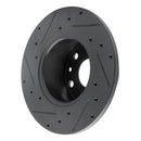 R1 72-78 Volkswagen Type 2 Front Right Drilled & Slotted Black Brake Rotor