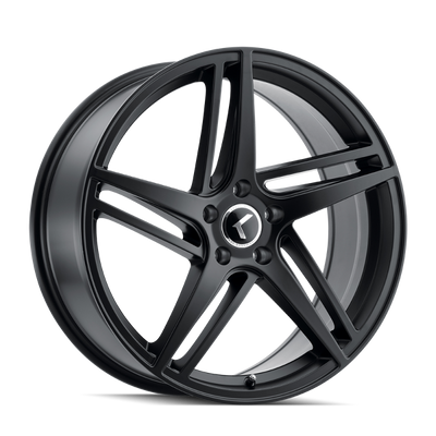 Kraze KR195 Milano 20x8.5 / 5x112 BP / 38mm Offset / 66.56mm Hub Satin Black Wheel
