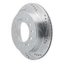 R1 01-09 Lexus GX470 Rear Drilled & Slotted Silver Brake Rotor Set