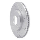 R1 04-08 Chrysler Pacifica Front Right Drilled & Slotted Silver Brake Rotor