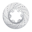 R1 20-25 Ford Transit-250 Front & Rear Drilled & Slotted Silver Brake Rotor Set