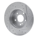 R1 98-03 Mercedes-Benz E320 Rear Left Drilled & Slotted Silver Brake Rotor