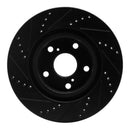 R1 88-94 Chevrolet Corvette Front Right Drilled & Slotted Black Brake Rotor