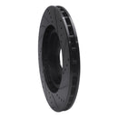R1 94-04 Ford Mustang Front Left Drilled & Slotted Black Brake Rotor