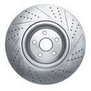 R1 10-17 Lexus Ls460 Left Front Drilled & Slotted Geo-Carbon Rotor