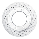 R1 76-79 Ford F-250 4WD (Excl Super Duty) Front Right Drilled & Slotted Silver Brake Rotor