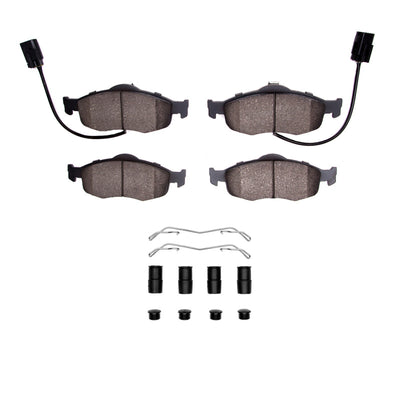 DFC 98-04 Ford Contour Front 5000 Advanced Low Metallic Brake Pads and Hardware Kit