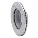 R1 90-16 Land Rover Defender 90 Front Left Drilled & Slotted Silver Brake Rotor