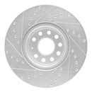 R1 05-25 Volkswagen Tiguan Front Drill & Slot Silver Rotors