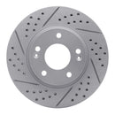 R1 03-13 Hyundai Tucson Front Left Drilled & Slotted Geo-Carbon Rotor