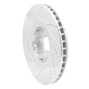 R1 2009-2015 Cadillac CTS Front Right Drilled & Slotted Silver Brake Rotor