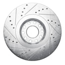 R1 86-92 Ford BRONCO II Front Right Drilled & Slotted Silver Brake Rotor