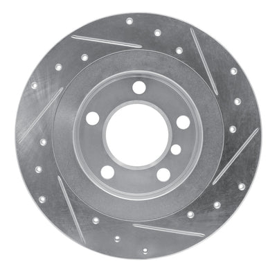R1 13-16 Mini Cooper Countryman Rear Drilled & Slotted Silver Brake Rotor Set