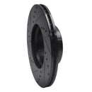 R1 72-80 Mercedes-Benz 280SEL Front Right Drilled & Slotted Black Brake Rotor