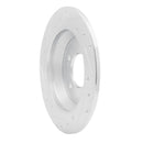 R1 14-23 Hyundai Kona Rear Right Drilled & Slotted Silver Brake Rotor