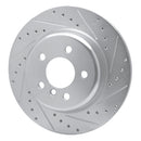 R1 11-16 BMW 535d xDrive Front & Rear Drilled & Slotted Silver Brake Rotor Set