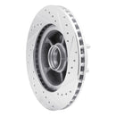 R1 68-70 Ford Falcon Front Left Drilled & Slotted Silver Brake Rotor