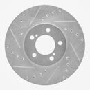 R1 93-07 Ford Thunderbird Front Left Drilled & Slotted Silver Brake Rotor