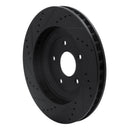R1 97-09 Cadillac XLR Front & Rear Drilled & Slotted Black Brake Rotor Set